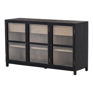 Four Hands Millie Sideboard, Drifted Matte Black For Sale