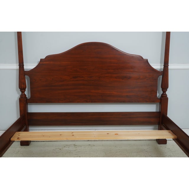 Traditional Henkel Harris Model 160 Cherry Queen Size Poster Bed For Sale - Image 3 of 17