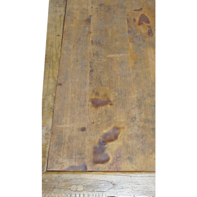 Brown 72" Long Elm Wood Console Table For Sale - Image 8 of 9
