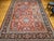19th Century Antique Mahal Sultanabad Rug, Hand-Knotted Wool, Geometric Pattern, 9x12, Red & Navy For Sale - Image 5 of 18