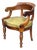 Louis Philippe Desk Armchair or Fauteuil De Bureau of Leather and Turned Walnut For Sale