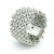 An exceptional wide diamond band by Italian master jeweler Roberto Coin, exquisitely crafted in 18 karat white gold and...