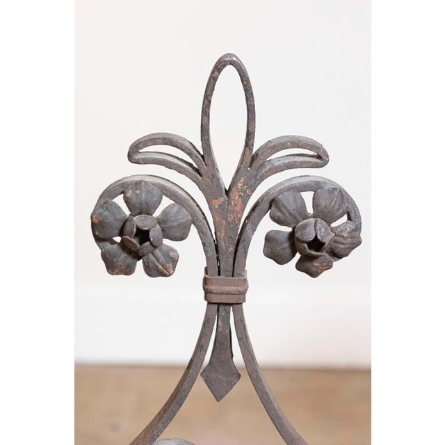 Pair Of 19th Century French Andirons Circa 1860 For Sale - Image 4 of 6