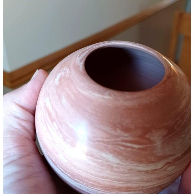 1980s Michael Morier Horsehair Art Pottery Burnished Earthenware Vases, Signed '87- Set of 3 For Sale - Image 10 of 10