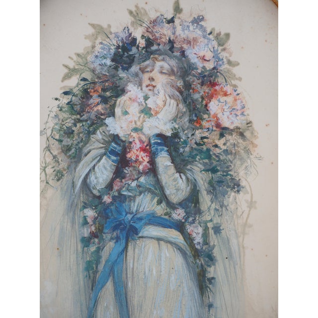 Sarah Bernhardt in the Lady of the Camellias Watercolor by Georges Clairin, 1903 For Sale - Image 6 of 10