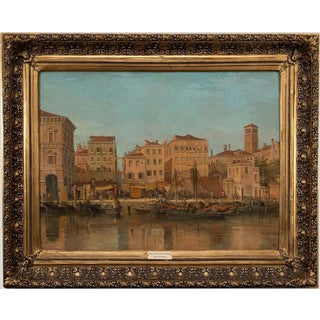 Unknown, View of Venice, 19th Century, Oil on Canvas, Framed For Sale
