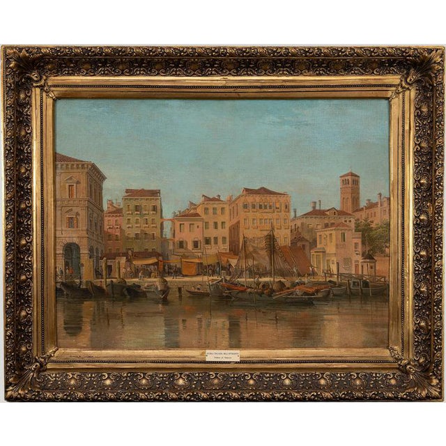 Unknown, View of Venice, 19th Century, Oil on Canvas, Framed For Sale
