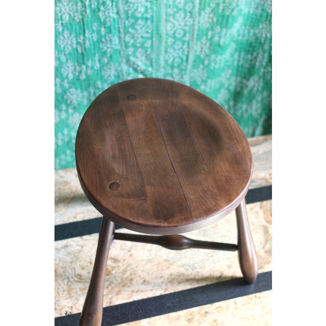 Contemporary 1950s Tripod Stool From Hale of Vermont For Sale - Image 3 of 10