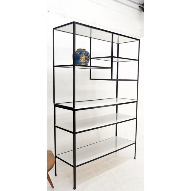 Frederick Weinberg Iron White Enamel Shelves Etagere Wall Unit Chairish