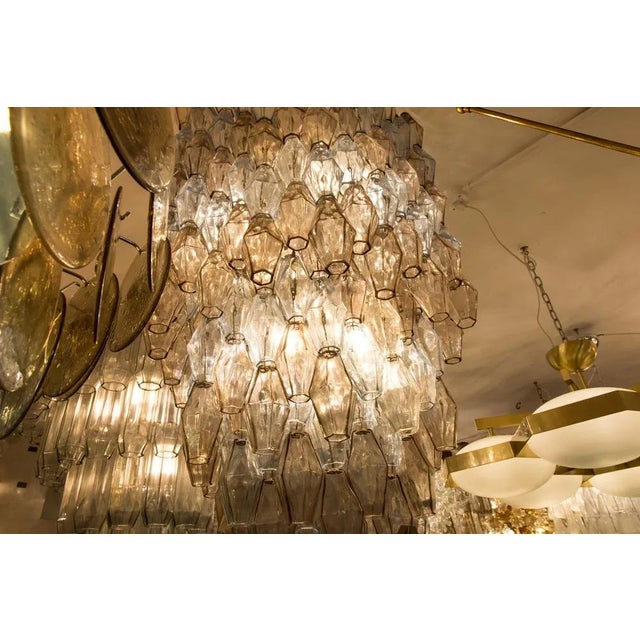 Italian Large Hexagonal Poliedri Ceiling Light by Carlo Scarpa for Venini For Sale - Image 12 of 13