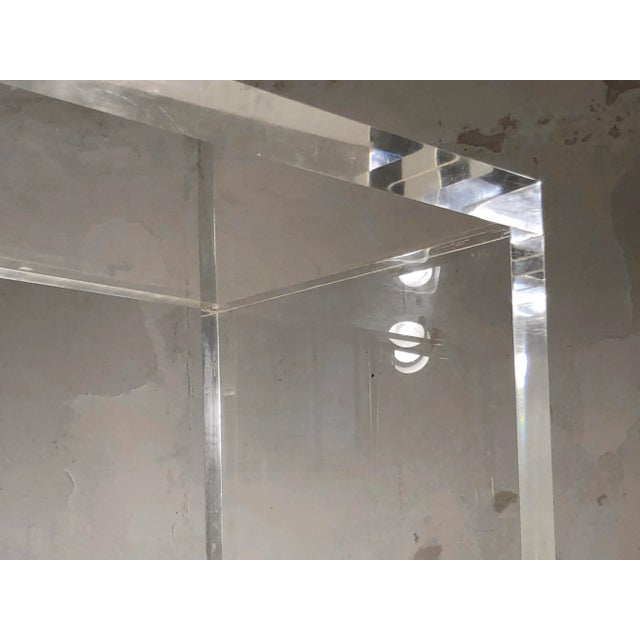 Plastic Postmodern Acrylic Glass Console Table, France, 1970s For Sale - Image 7 of 9