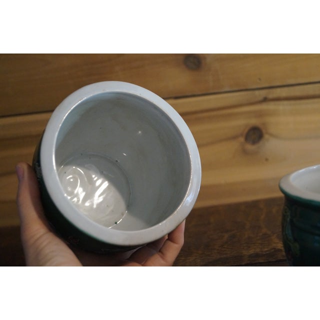 18th Century Yongzheng Chinese Green Glazed Pots - A Pair For Sale - Image 13 of 13
