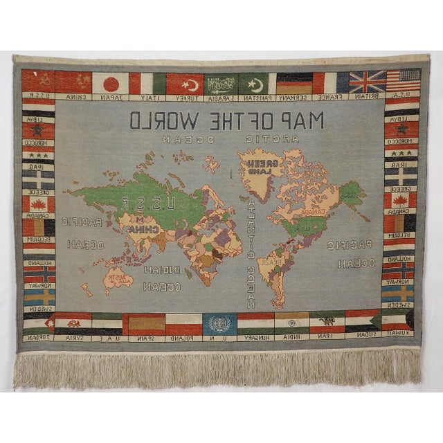 Vintage Oriental Hand Knotted Wall Rug, 1990s For Sale - Image 12 of 14