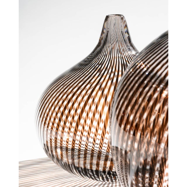 Rosenthal Filigrana Glass Vases by Hertha Bengtson and Mario Colelli for Rosenthal, 1980s, Set of 2 For Sale - Image 4 of 15