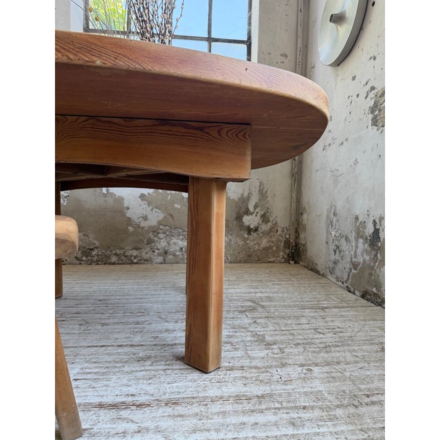 Constructivist Round Pine Table, 1950s For Sale - Image 18 of 18