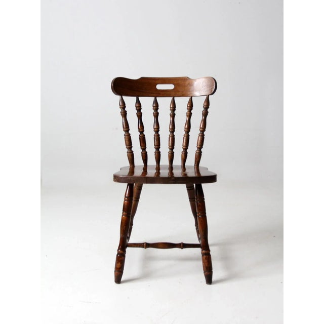 Mid 20th Century Vintage Wood Pub Style Chair For Sale - Image 5 of 13