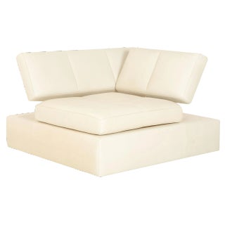 Square Up Leather Armchair from FSM For Sale