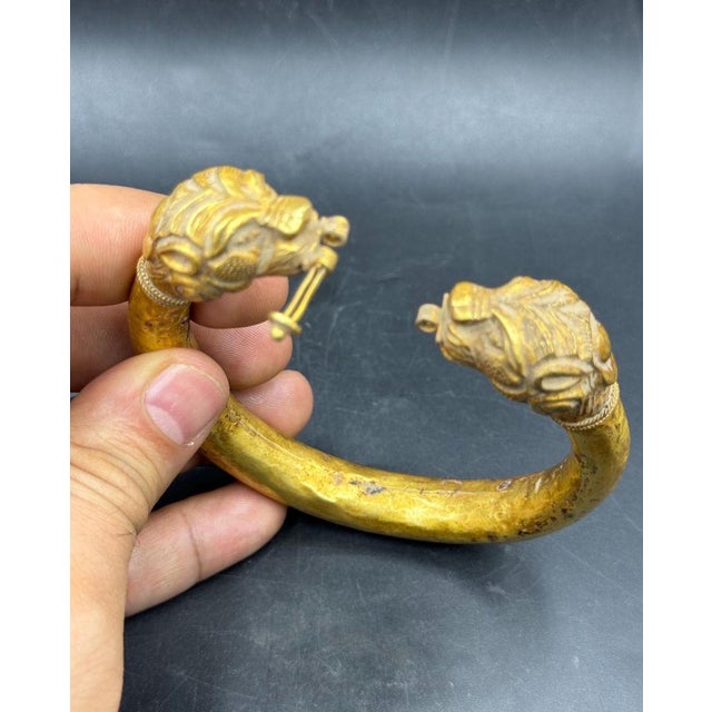 Bochic "Vintage" Solid 18K Gold Lion Bangle, Original, Origin Afghanistan For Sale - Image 18 of 18