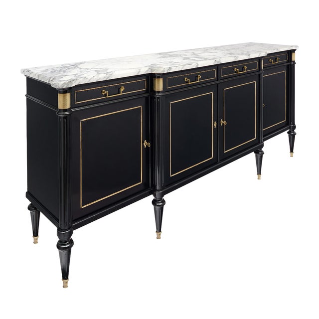 Louis XVI Ebonized French Buffet For Sale - Image 4 of 9