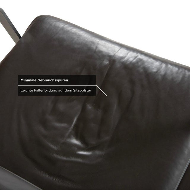 Set of Armchair and Ottoman in Black Leather from Rolf Benz For Sale - Image 12 of 18