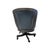 Late 20th Century Late 20th Century Hancock and Moore Intricately Carved Blue Swivel Office Chair For Sale - Image 5 of 8