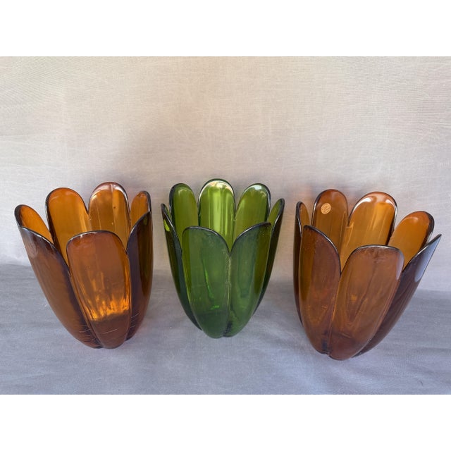 Vintage Handmade Recycled Glass Vases, San Miguel, Spain, 1970s, Set of 3 For Sale - Image 3 of 11