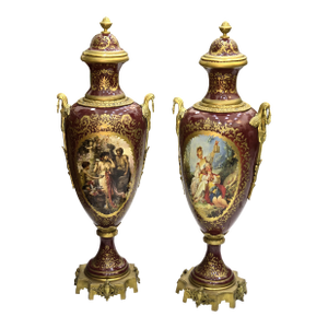 Pair of Porcelain Vases France French Style