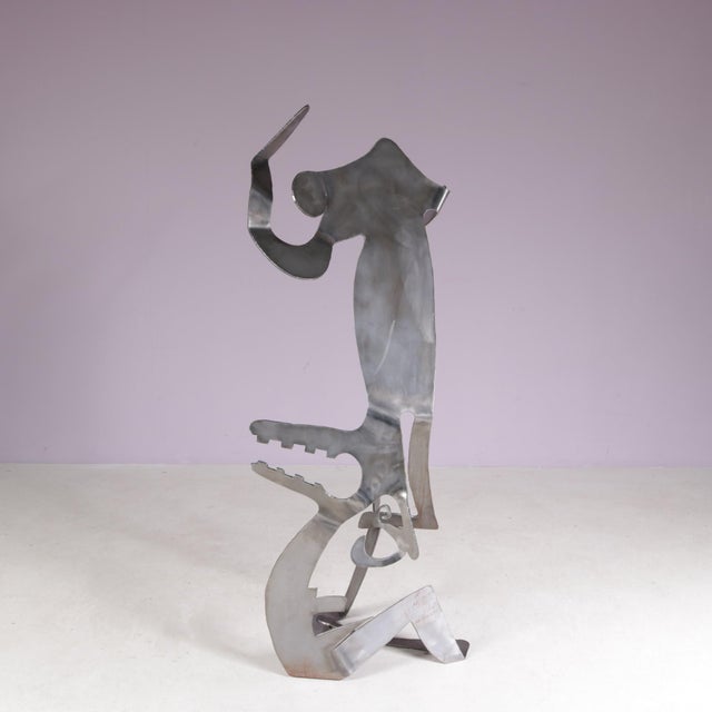 Guido Hafner, Mensch Mit Mensch (Human with Human), 1990s, Metal For Sale - Image 16 of 16