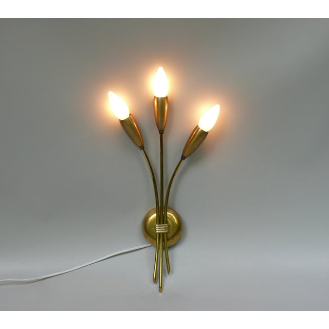 Vintage Wall Lights in Brass, 1950s, Set of 2 For Sale - Image 6 of 18