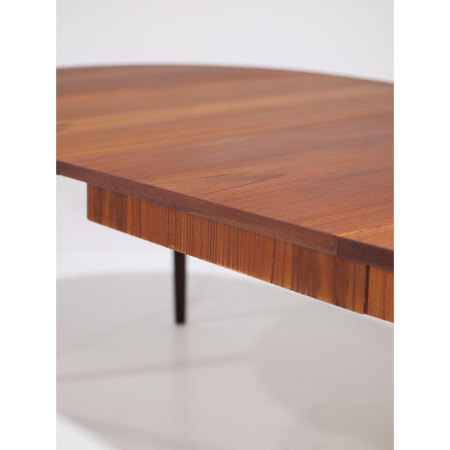 Extendable Round Teak Dining Table, 1960s For Sale - Image 9 of 18