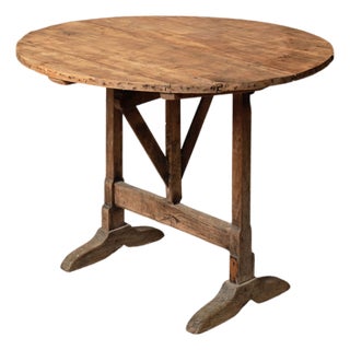 19th Century French Oak Table De Vin (C) For Sale