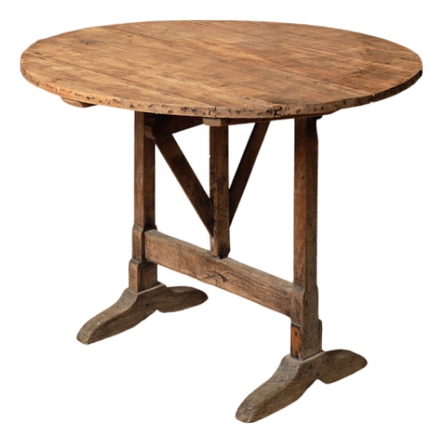 19th Century French Oak Table De Vin (C) For Sale