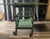 Wood Antique 1920s Paalman Furniture Co Green Drophandle Teawagon Tea Cart W/ Asian Motif For Sale - Image 7 of 10