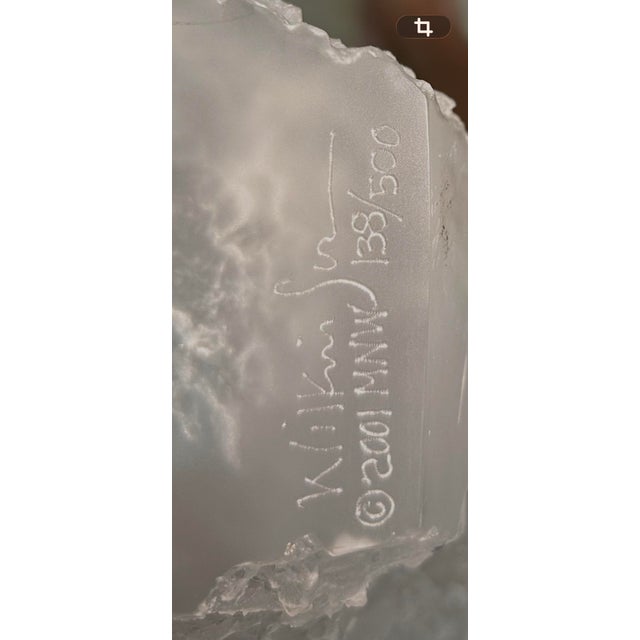 Rare Michael Wilkinson “Imagine” Signed Acrylic Optical Sculpture — Edition 138/500 For Sale - Image 10 of 11