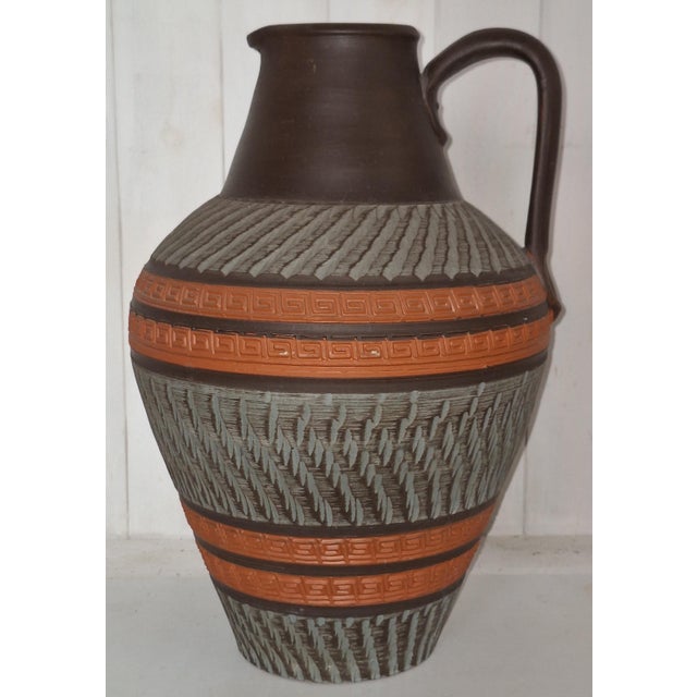1960s Mid-Century German Handmade Ceramic Vase, 1960s For Sale - Image 5 of 5