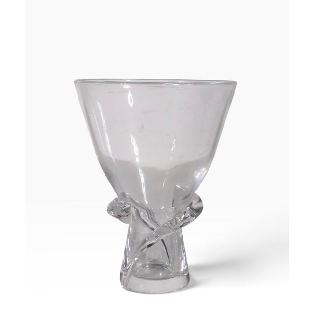 Mid 20th Century Mid 20th Century Steuben Crystal Twist Vase For Sale - Image 5 of 8
