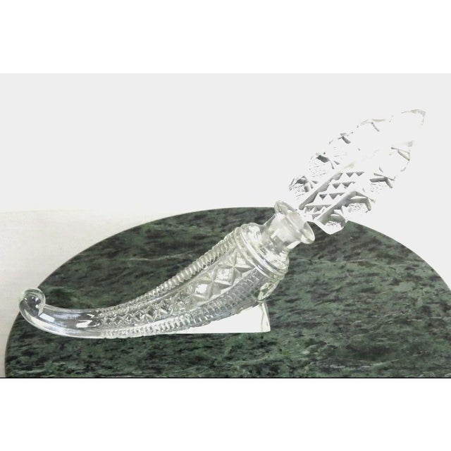 Vintage Art Deco Czech Cut Crystal Cornucopia Perfume Bottle Add a touch of Bohemian elegance to your vanity with this...