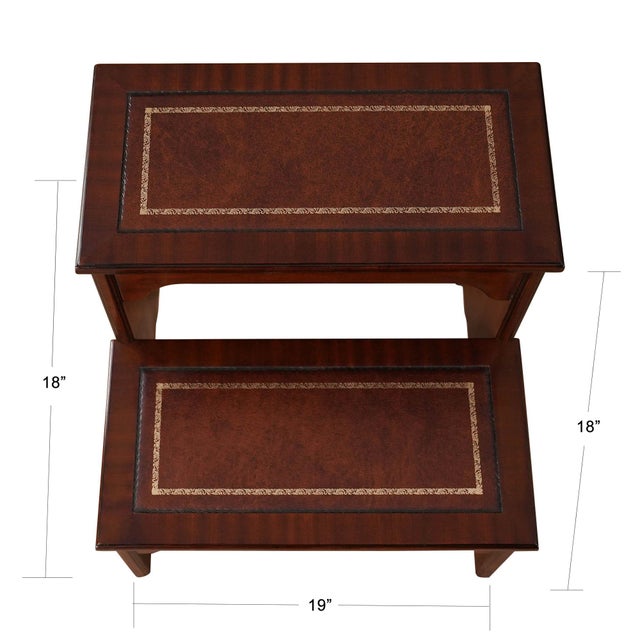 These Leather Bed Steps from Niagara Furniture feature sturdy construction, genuine full grain leather steps as well as a...