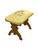 Vintage English Needlepoint Footstool With Carved Oak Base | Mid-Century Upholstered Stool For Sale - Image 14 of 18