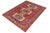 Shabby Chic 1980s Semi Vintage Sherwan Red/Blue Wool Rug -4'7" X 6'2" For Sale - Image 3 of 10