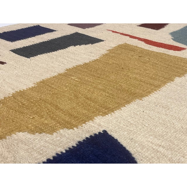 Textile Vintage Scandinavian Kilim Rug 5’4" X 7’2” For Sale - Image 7 of 8