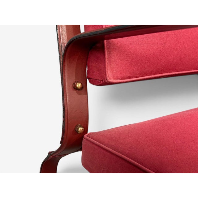 Jacques Adnet, Rare Two Seater Sofas, Leather, Steel, France, 1950s For Sale - Image 12 of 15