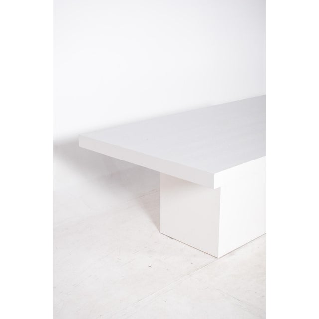 Large White Painted Dining Table with Chairs, 2000, Set of 12 For Sale - Image 4 of 14