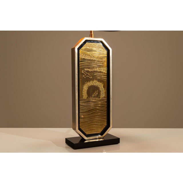 Limited Edition Table Lamps with 23 Karat Gold-Gilded Panels by Georges Mathias, 1980s, Set of 2 For Sale - Image 9 of 18