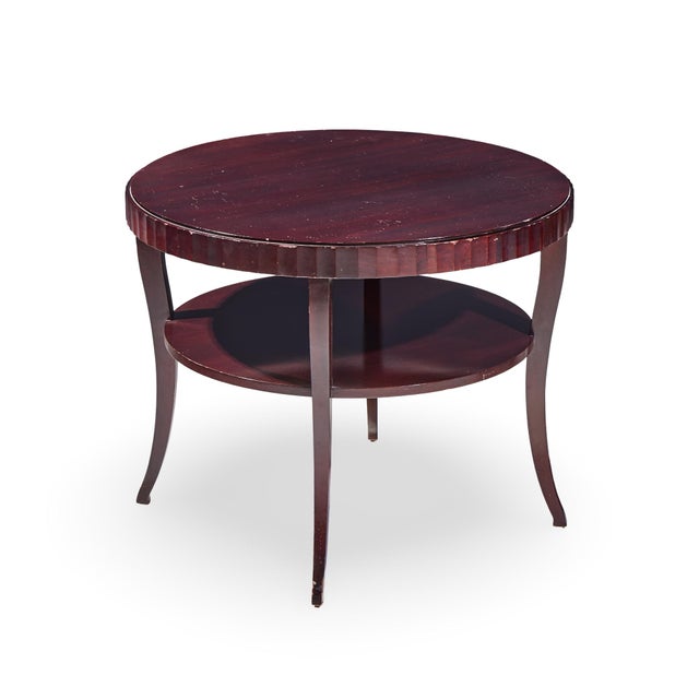 Barbara Barry for Baker Mahogany Fluted Edge Side End Table - Pair For Sale - Image 11 of 13