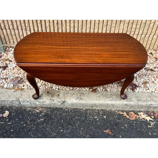 Henkel Harris Solid Cherry Drop Leaf Coffee Table For Sale - Image 10 of 10
