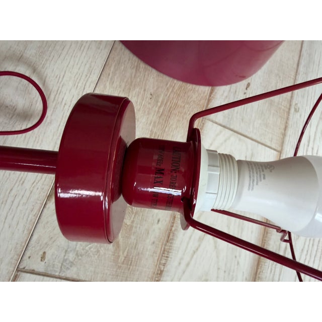 1990s Vintage Ikea Kulla Red (Winered) Table Lamps From the 1990 - Set of Two For Sale - Image 5 of 11