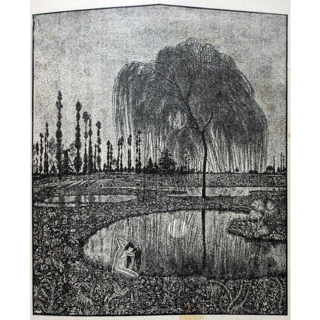 Giovanni Guerrini - Mirror (mirror) - Original Woodcut On Paper by Giovanni Guerrini - 20th Century For Sale