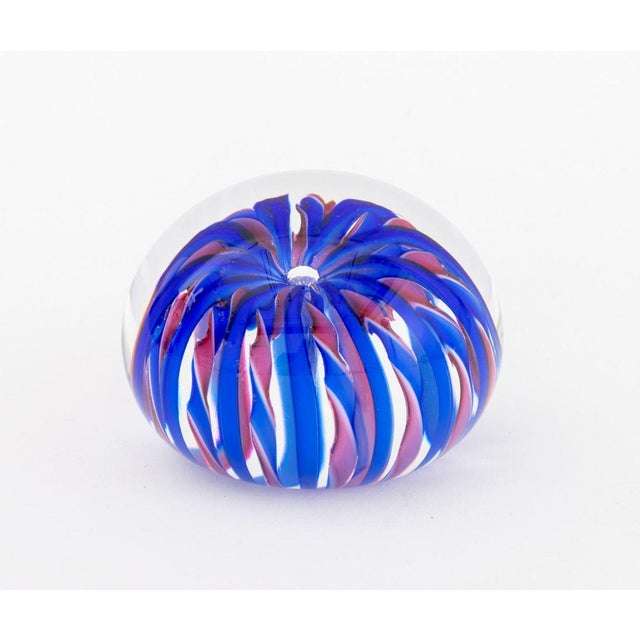 Transparent Encased Bubble Art Glass Paperweights, 6 For Sale - Image 8 of 15