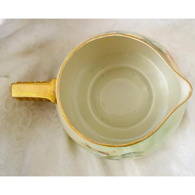 Late 19th Century Antique Hand Painted Cranberries Cider Cabinet Pitcher Attributed to Limoges For Sale - Image 11 of 13